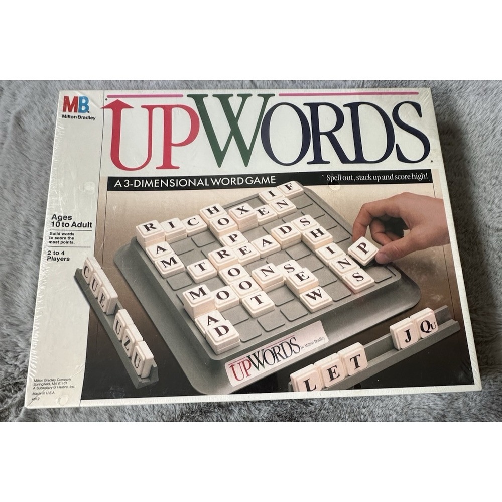 Up Words by Milton Bradley 3-Dimensional Word Game Ages 10 to Adult